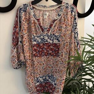 Lucky Brand Multicolor Floral Blouse